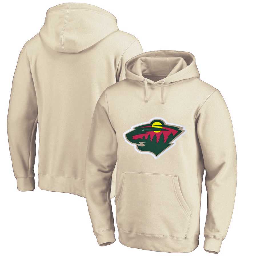 Minnesota Wild Cream All Stitched Pullover Hoodie,We sell and wholesale Minnesota Wild Cream All Stitched Pullover Hoodie on line form chian!